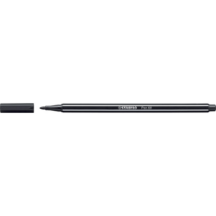 STABILO Stylo feutre Pen 68, noir, largeur de tracé: 1,0 mm