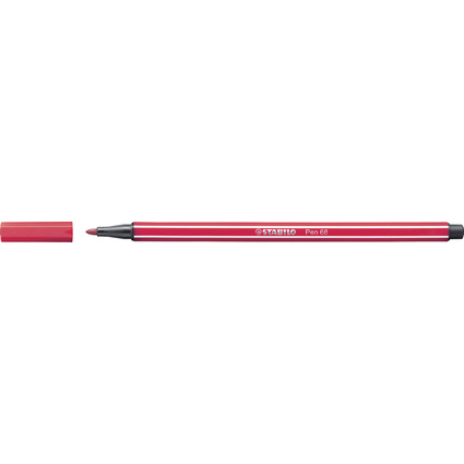 STABILO Stylo feutre Pen 68, rouge foncé, largeur de