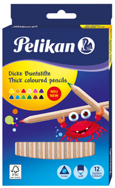 Pelikan Crayons de couleur triangulaires Jumbo, étui en