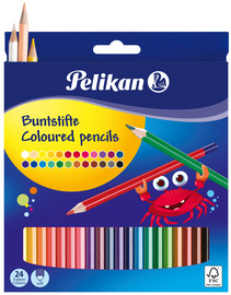 Pelikan Crayons de couleur standard, étui en carton de 24,