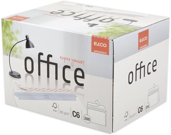 Box de 200 Enveloppes ELCO C6 - sans fenêtre