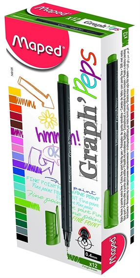 Maped Fineliner Graph'Peps, vert olive