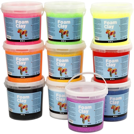 Pack school Foam Clay 560g. couleur