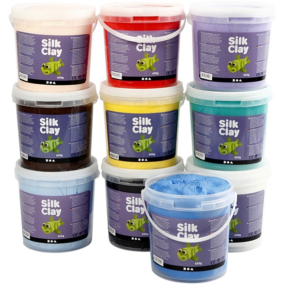 Silk Clay - Pâte à modeler - pot école de 650g.