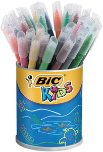 BIC KIDS Feutre Kid Couleur medium, boÎte ronde de 36