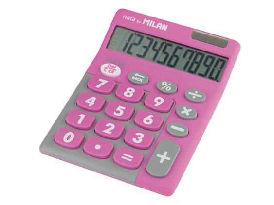 Calculatrice 10 chiffres Touch Duo Milan rose