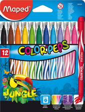 Maped feutres COLOR'PEPS Jungle, étui en carton de 12