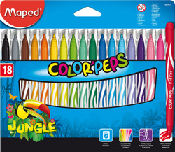 Maped feutres COLOR'PEPS Jungle, étui en carton de 18