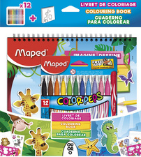 Maped Kit feutre COLOR'PEPS Jungle + livret de coloriage