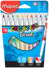 Maped Feutres COLOR'PEPS Brush, étui en carton de 10