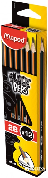 Maped Crayon BLACK'PEPS, degré de dureté: 2B