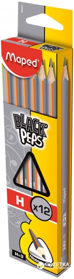 Maped Crayon BLACK'PEPS, degré de dureté: H