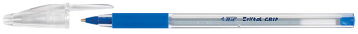 BIC Stylo à bille Cristal Grip, couleur de l'encre: bleu