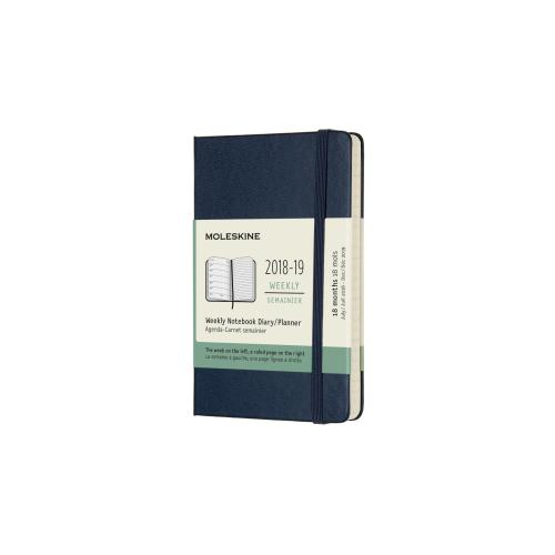 MOLESKINE Calendrier 18M A6 855754 2017/2018,liniert blau