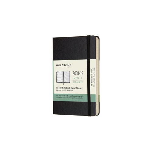 MOLESKINE Calendrier 18M A6 854115 2017/2018,liniert schwarz