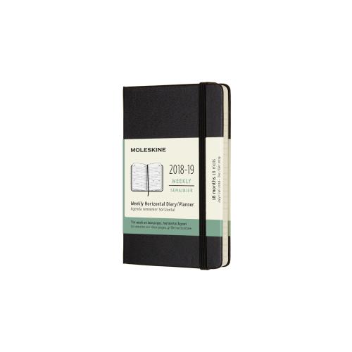 MOLESKINE Calendrier 18M A6 854092 2017/2018 noir