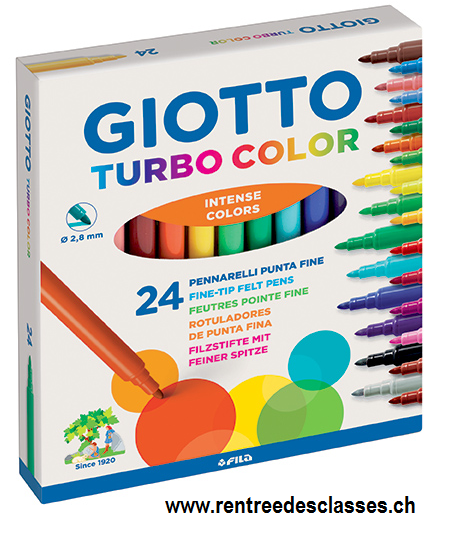 Etui de 24 feutres GIOTTO Turbo Color