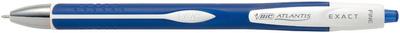 BIC Stylo à bille rétracable Atlantis Exact, bleu