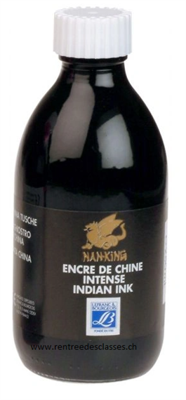 Flacon de 250ml d'encre de Chine noir Lefranc