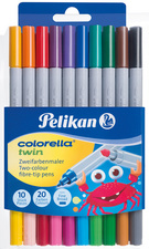 Pelikan Feutres Colorella Twin, rond, étui de 10