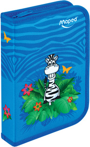 Maped Etui pour écolier Jungle, en polyester, bleu, equipé