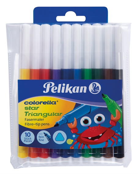 Pelikan Feutres Colorella Star Triangular, étui de 10