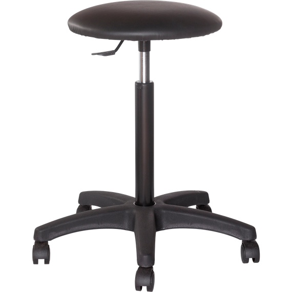 Tabouret Joe, avec assise skaï noir