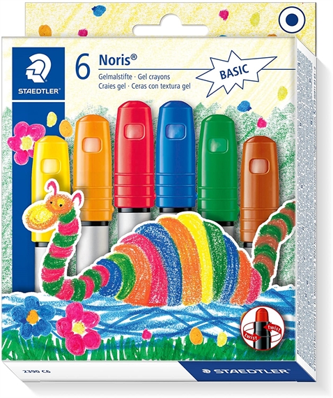 Etui de 6 craies gel noir Noris Club "Effect Colors Basic"