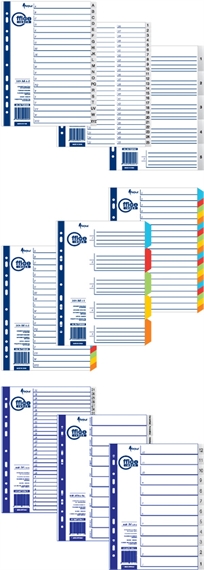 Réperoire neutre en carton couleur A4 Office Index