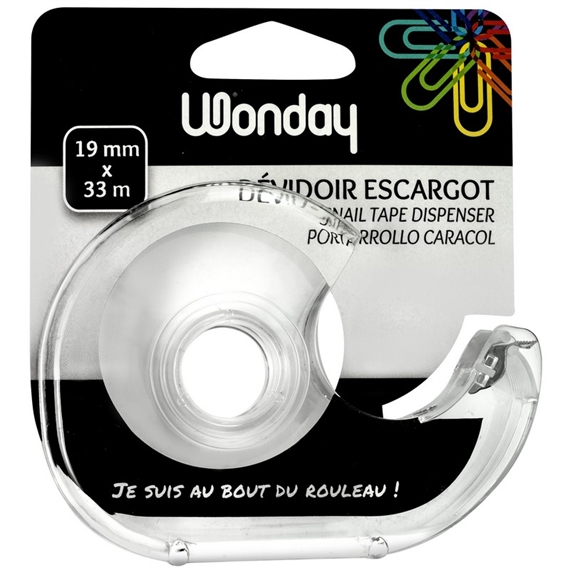 Wonday dévidoir manuel, transparent, en plastique, vide