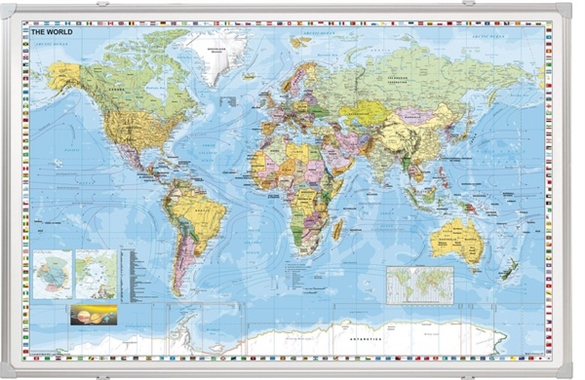 Tableau "Carte du Monde" aimanté