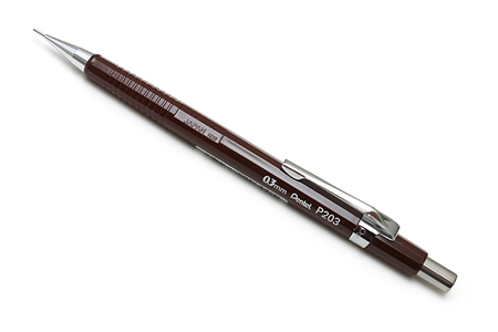 Porte-mines Pentel SHARP p203-e 0,3 mm; brun