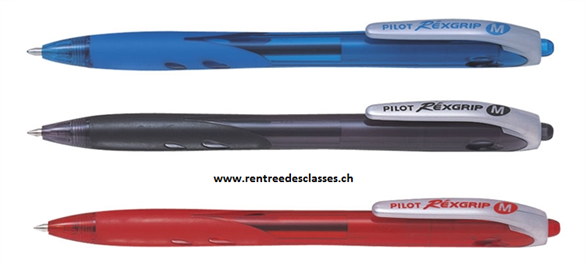 Stylos à bille PILOT BPRG 10R REXGRIP - pointe moyenne