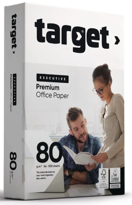 Pqt de 500 flles papier photocopie Target A4 80gm2 extra-blanc