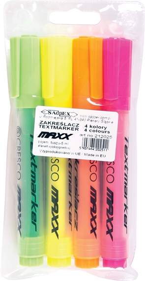 Etui de 4 surligneurs Fluo MAXX