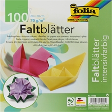 Pqt de 100 flles papier origami Folia