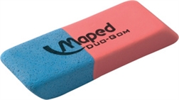 Maped Gomme en caoutchouc Duo-Gom, medium, bleu/rouge