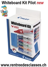 Kit Whiteboard Boardmarkers Pilot V-Board Begreen Pointe Conique Moyenne