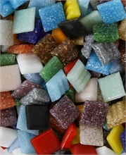 Mosaik verre couleur Mix, 10x10mm, 300g