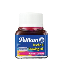 Pelikan Encre de chine A, contenu: 10 ml dans flacon, rouge