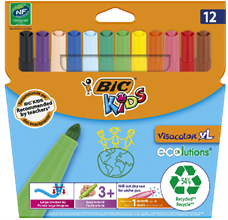 Etui de 12 feutres Bic Conte VISACOLOR XL