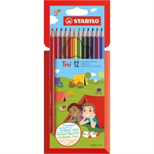 STABILO Crayon de couleur triangulaire Trio, étui carton de