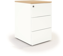 Caisson hauteur bureau 3 tiroirs profondeur 60 cm