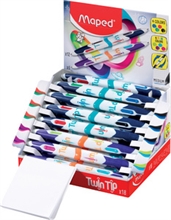 Maped Stylo à bille 4 couleurs Twin Tip 4, présentoir de 18