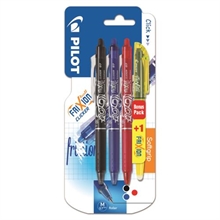 Pilot FriXion Clicker + Light grauit, ass. bleu, noir, rouge, jaune