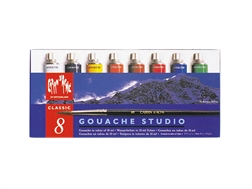 Bte de 8 tubes gouache Caran d'Ache Studio