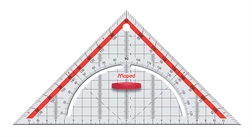 Maped Equerre Géo Technic, hypoténuse:260 mm, en plastique,