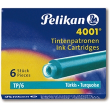 Pelikan Cartouches d'encre 4001 TP/6, turquoise