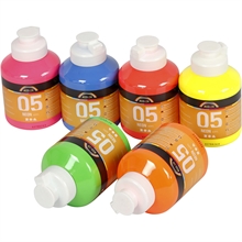 Set de  6 flacons de 500ml Acryl A-Color Néon