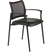 Fauteuil SAChaiseA ass. CROUTE DE CUIR noir DOS FILET